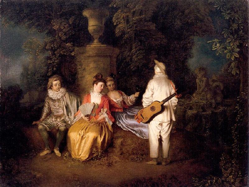 WATTEAU, Antoine Party of Four China oil painting art